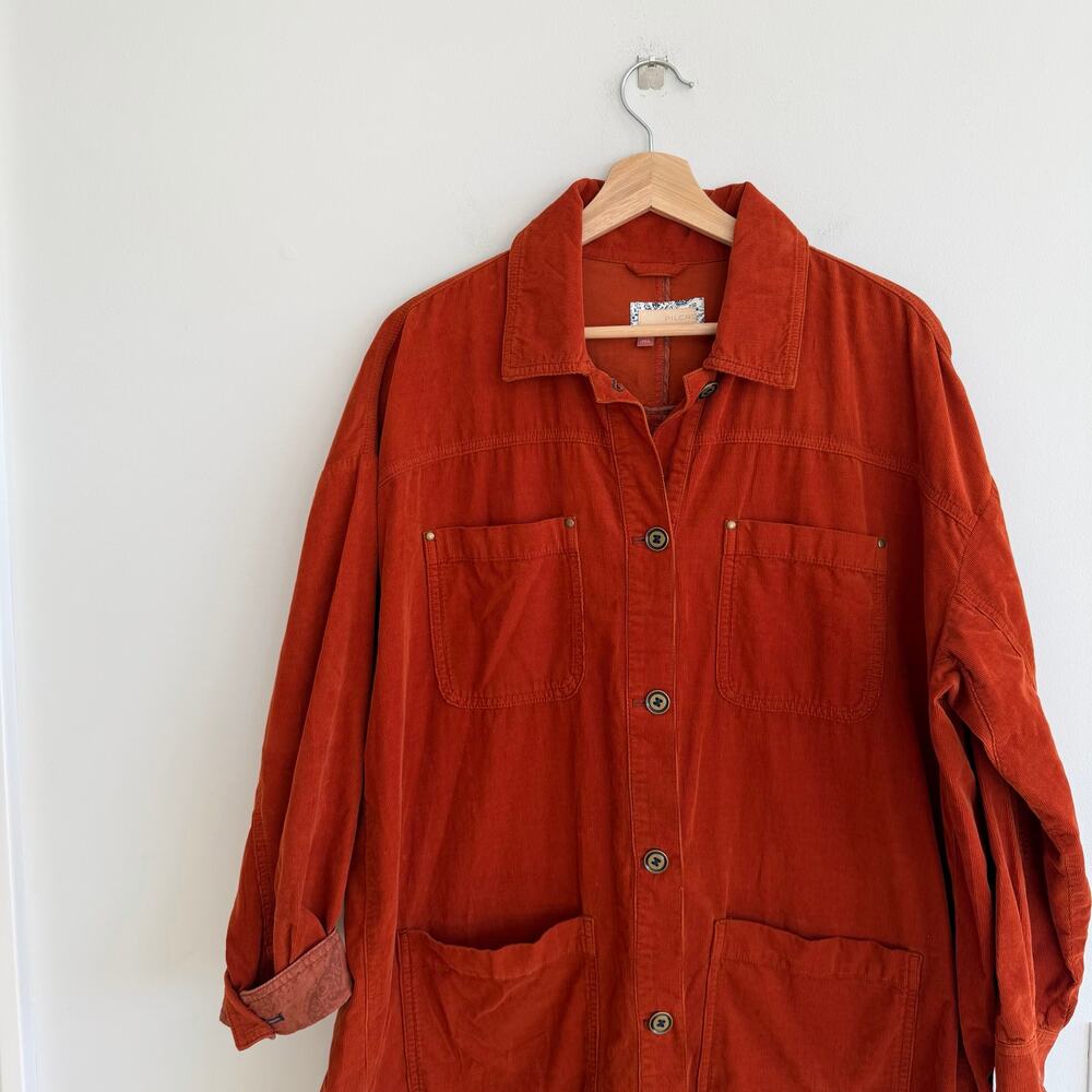 Anthropologie Pilcro Corduroy Button Front Long Sleeve Duster Jacket S - Picture 6 of 12